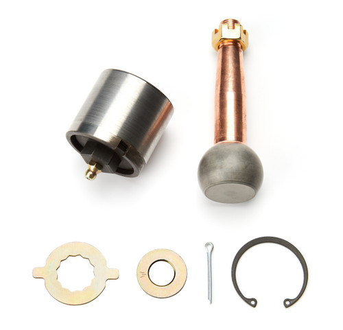 Ball Joint - Precision - Take-A-Part - Greasable - Upper - Weld-In - Low Friction - 1.500 in/ft Taper - 3.34 in Stud - 1 in Extended Length - 1/2-20 in Thread - Hardware Included - Aluminum Cap - Black Anodized - 1 in Longer Stud - Each Ball Joint - Precision - Take-A-Part - Greasable - Upper - Weld-In - Low Friction - 1.500 in/ft Taper - 3.34 in Stud - 1 in Extended Length - 1/2-20 in Thread - Hardware Included - Aluminum Cap - Black Anodized - 1 in Longer Stud - Each