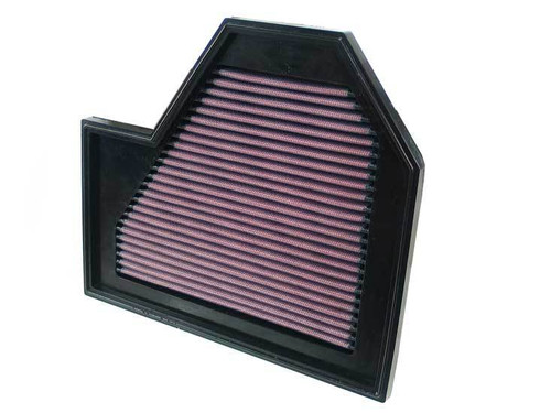 Air Filter Element - Panel - 10.031 x 8.813 in - 1.125 in Tall - Reusable Cotton - Red - BMW 5-Series 2005-11 - Each