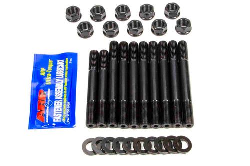 Main Stud Kit - Hex Nuts - 2-Bolt Mains - Chromoly - Black Oxide - Oldsmobile V8 - Kit