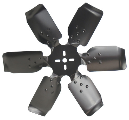 Mechanical Cooling Fan - Rigid Race - 18 in Fan - 6 Blade - 5/8 in Pilot - Universal Bolt Pattern - Steel - Black Powder Coat - Each