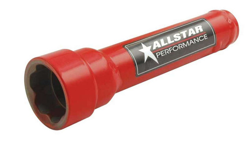 Lug Nut Socket - Pit Socket - Super Socket - 1/2 in Drive - 5 in Long - Steel - Red Paint - 1 in Lug Nuts - Each