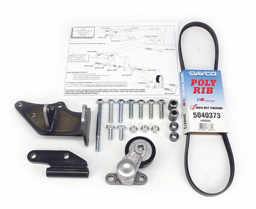 Air Conditioning Bracket - Low Mount - Passenger Side - Tensioner - Steel - Natural - Sanden 508 Compressor - GM LS-Series - GM Fullsize Truck - Each Air Conditioning Bracket - Low Mount - Passenger Side - Tensioner - Steel - Natural - Sanden 508 Compressor - GM LS-Series - GM Fullsize Truck - Each