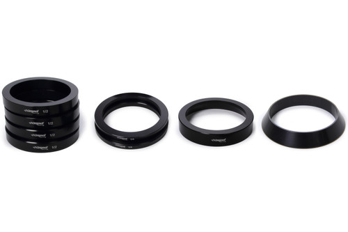 Axle Spacer Kit - Coned - Two 1/4 in Spacers - Four 1/2 in Spacers - Aluminum - Sprint Car - Kit