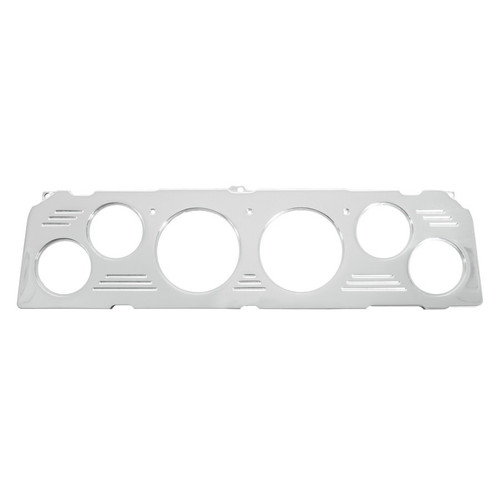 Dash Panel - Direct-Fit - Four 2-1/16 in Holes - Two 3-1/8 in Holes - Aluminum - Polished - GM Fullsize Truck 1964-66 - Each