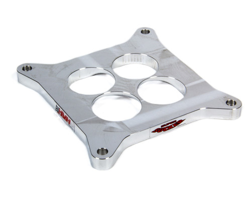 Carburetor Spacer - Super Sucker - 0.500 in Thick - 4 Hole - Square Bore - Aluminum - Polished - Each