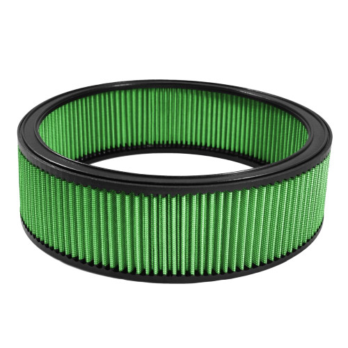 Air Filter Element - Round - 14 in Diameter - 4 in Tall - Reusable Cotton - Green - Universal - Each Air Filter Element - Round - 14 in Diameter - 4 in Tall - Reusable Cotton - Green - Universal - Each