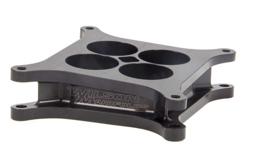 Carburetor Spacer - Angled - 2 in Thick - 4 Hole - Square Bore - Aluminum - Black Anodized - Each