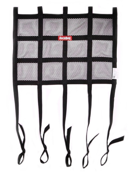 Window Net - 822 Series - SFI 27.1 - 1 in Webbing - Mesh - 18 x 24 in Rectangle - Extended Bottom Strap - Black - Each