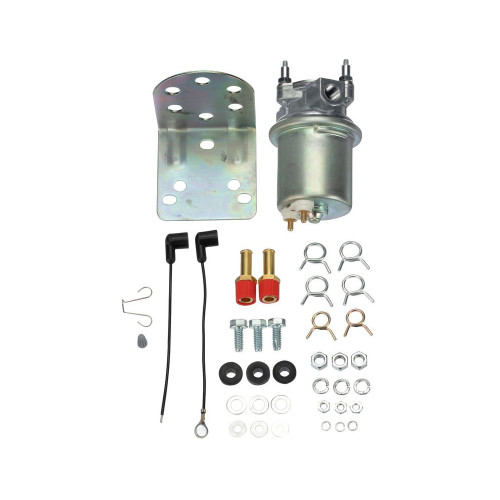 Fuel Pump - Electric - In-Line - 72 gph - 4-8 psi - 3/8 in Hose Barb Inlet / Outlet Fitting - Mounting Bracket / Hardware - Gas - Each