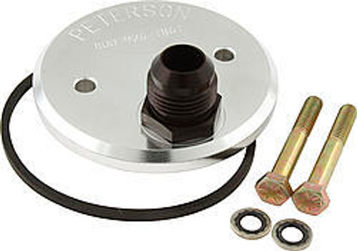 Oil Filter Adapter - Blockoff - Bolt-On - 12 AN Male Inlet - Aluminum - Polished - GM Bowtie Block - Kit