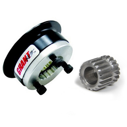 Steering Wheel Quick Release - Pinless - 360 Degree Release - Aluminum - Black Anodized - 3-Bolt Steering Wheel - GM 36 Spline Shaft - Kit