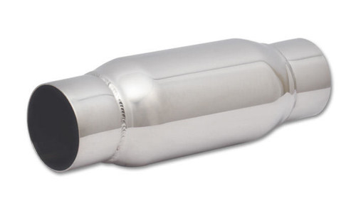 Resonator - Bottle Style - 3 in Inlet - 3 in Outlet - 4 in Diameter Body - 12 in Long - Stainless - Polished - Each