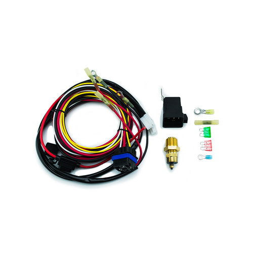 Fan Controller - Dual / Single - 190 Degree F On - 3/8 in NPT Temperature Sensor - Harness / Relay - Kit