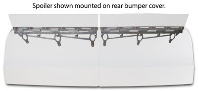 Spoiler - ABC - 60 x 5 in - 70 Degrees - 2-Piece - Polycarbonate Spoiler - Natural Aluminum Brackets - Kit