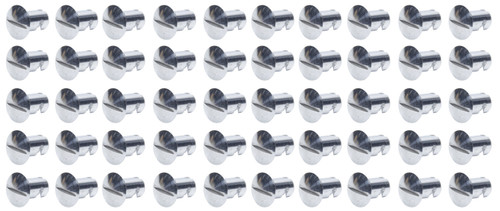 Quick Turn Fastener - Oval Head - Slotted - 7/16 x 0.500 in Body - Aluminum - Natural - Set of 50