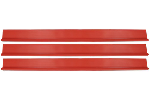 Rocker Panel - 78 in Long - Plastic - Red - Set of 3