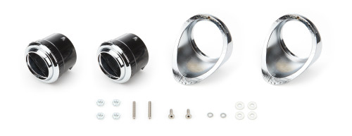 Heating / Cooling Louver - ProLine - In Dash - Round - Aluminum - Chrome - Chevy Fullsize Car 1955-57 - Pair