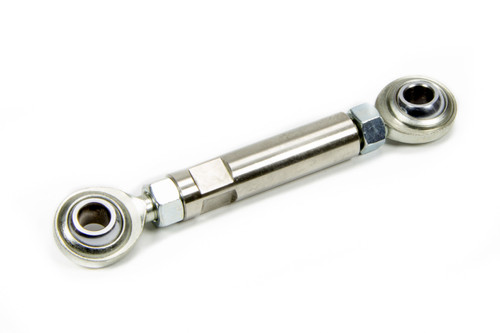 Adjustment Rod - 4.5 to 6 in Long - 3/8 in Mounting Hole - Chromoly Rod Ends - Stainless - Polished - Each