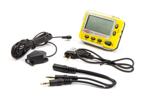 Lap Time Receiver - LAPceiver A.L.T. - LCD Screen - Audible Lap Times - Holster / Headphone Splitter / IR Detector / USB Cord - Plastic - Yellow - Kit Lap Time Receiver - LAPceiver A.L.T. - LCD Screen - Audible Lap Times - Holster / Headphone Splitter / IR Detector / USB Cord - Plastic - Yellow - Kit