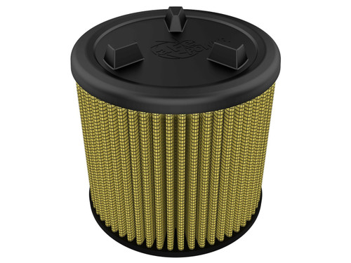 Air Filter Element - Magnum FLOW Pro GUARD7 - Round - Reusable Cotton - Yellow - Ford Ecoboost 4-Cylinder - Ford Midsize SUV 2021-22 - Each