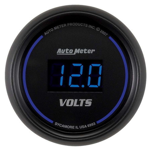 Voltmeter - Cobalt - 8-18V - Electric - Digital - 2-1/16 in Diameter - Black Face - Each Voltmeter - Cobalt - 8-18V - Electric - Digital - 2-1/16 in Diameter - Black Face - Each
