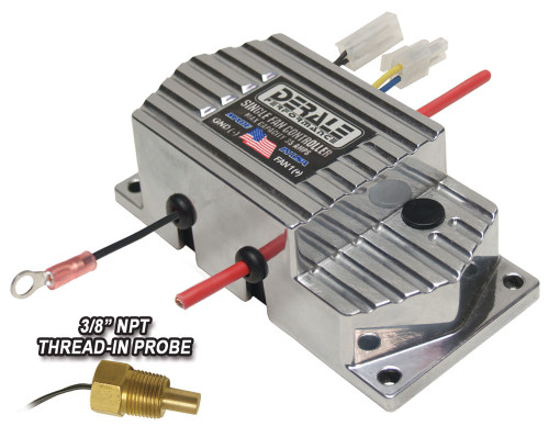 Fan Controller - High Amperage - Adjustable - 150-240 Degree F Activation Range - 3/8 in NPT Temperature Sensor - 35 amps - Kit Fan Controller - High Amperage - Adjustable - 150-240 Degree F Activation Range - 3/8 in NPT Temperature Sensor - 35 amps - Kit