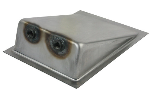 Fuel Tank Sump - Weld-On - 3/8 in NPT Female Bungs - 11 in Long x 7-3/8 in Wide x 3 in Tall - Steel - Natural - Universal - Each