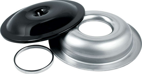 Air Cleaner Assembly - 14 in Round - Requires Element - 5-1/8 in Carb Flange - Drop Base - 1/2 in Spacer - Aluminum - Black Paint - Kit