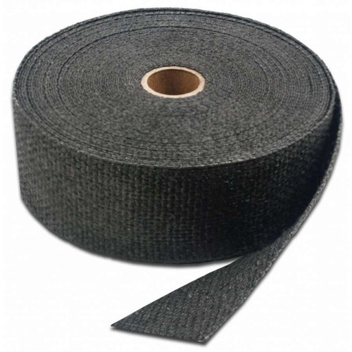 Exhaust Wrap - 2 in Wide - 100 ft Roll - Woven Fiberglass - Black - Each