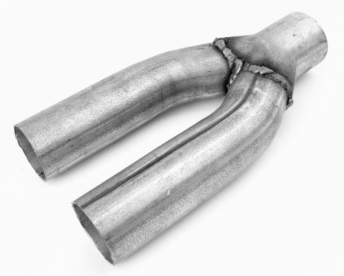 Exhaust Y-Pipe - 2-1/4 in Inlets - 2-1/2 in Outlet - Steel - Aluminized - Each