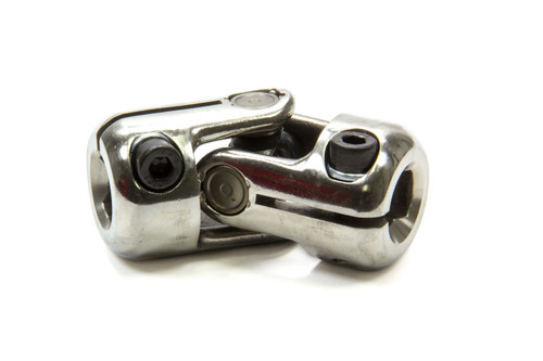 Steering Universal Joint - Single Joint - 3/4 in Double D to 3/4 in Double D - Stainless Steel - Polished - Universal - Each