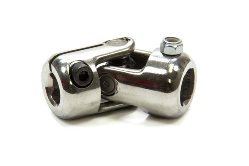 Steering Universal Joint - Single Joint - 3/4 in Double D to 1 in Double D - Stainless Steel - Polished - Universal - Each