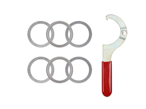 Coil-Over Thrust Bearing - Bearing / Adjustable Spanner Wrench / Washers Included - Roller - 2.5 in ID - 3.225 in OD - Steel - Natural - Kit