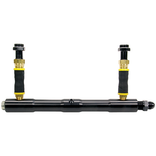 Fuel Log - 8 AN Male Inlet - Aluminum - Black Anodized - Holley 4150 - Each