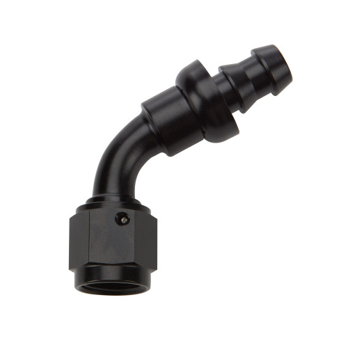 Fitting - Hose End - 60 Degree - 16 AN Hose Barb to 16 AN Female - Aluminum - Black Anodized - Each