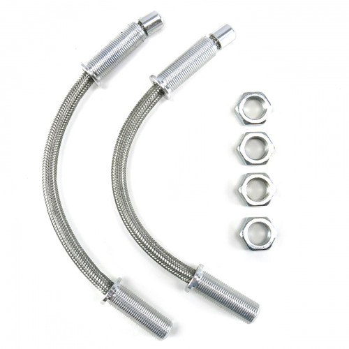 Door Jam Wire Loom - 12 in Long - 3/8 in Diameter Hose - Braided Stainless - Universal - Each Door Jam Wire Loom - 12 in Long - 3/8 in Diameter Hose - Braided Stainless - Universal - Each