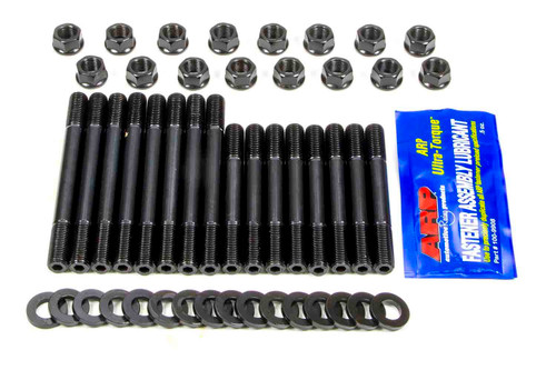 Cylinder Head Stud Kit - 11 mm Studs - Hex Nuts - Chromoly - Black Oxide - GM V6 - Kit