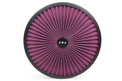 Air Cleaner Lid - Super Flow - 14 in Round - Filtered - Black Filter - Steel - Black Powder Coat - Each Air Cleaner Lid - Super Flow - 14 in Round - Filtered - Black Filter - Steel - Black Powder Coat - Each