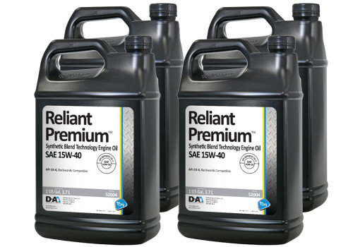 Motor Oil - Reliant Premium - 15W40 - Semi-Synthetic - 1 gal Jug - Set of 4 Motor Oil - Reliant Premium - 15W40 - Semi-Synthetic - 1 gal Jug - Set of 4