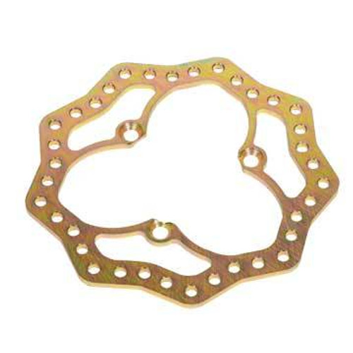 Brake Rotor - Drilled - 10.250 in OD - 0.290 in Thick - 3 x 5.000 in Bolt Pattern - Steel - Gold - Each