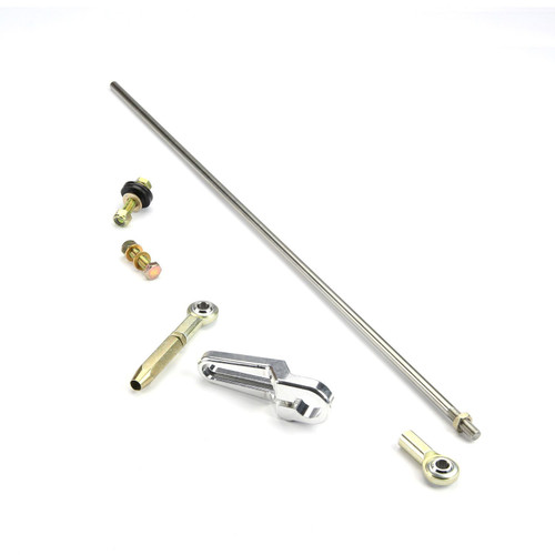 Column Shift Linkage - Solid Rod - Column / Transmission Bracket - Aluminum - Natural - C4 / C6 - Kit