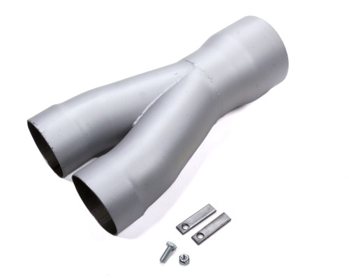 Exhaust Y-Pipe - 3 in Inlets - 4 in Outlet - Steel - Gray Paint - Each Exhaust Y-Pipe - 3 in Inlets - 4 in Outlet - Steel - Gray Paint - Each
