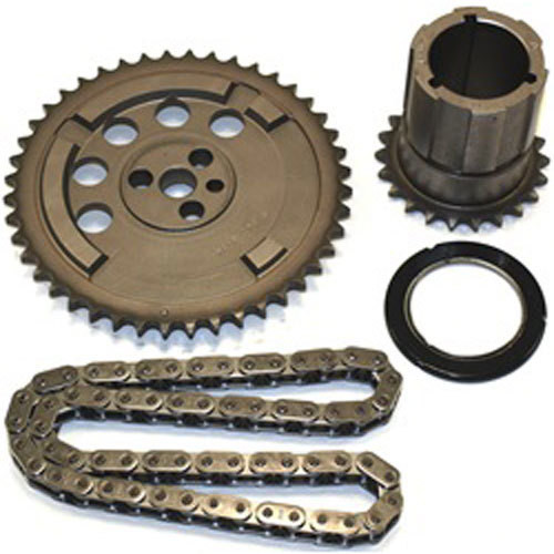 Timing Chain Set - Race Billet Z-Racing - Single Roller - 3 Keyway - Thrust Bearing - Steel - LS7 - 0.390 in Raised Camshaft - GM LS-Series - Kit