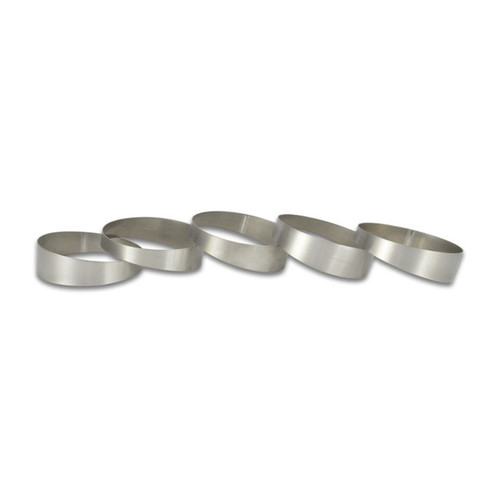 Exhaust Band - Pie Cuts - 4 in OD - Titanium - Natural - Set of 5