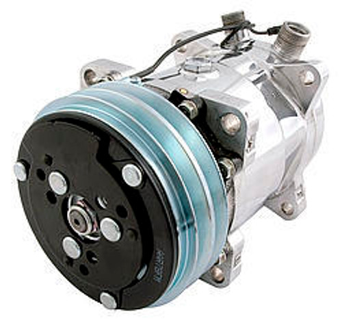 Air Conditioning Compressor - Sanden 508 - R-134A - 2 Groove V-Belt Pulley - Natural - Universal - Each