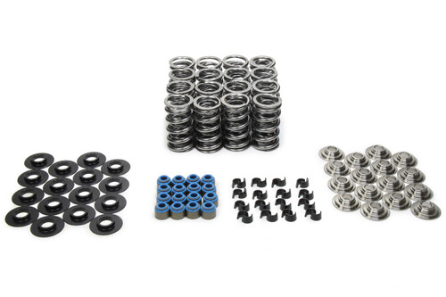 Valve Spring Kit - Dual Spring - 379 lb/in Spring Rate - 1.100 in Coil Bind - 1.295 in OD - Titanium Retainer - GM LS-Series - Kit