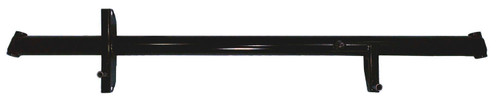 Front Axle Assembly - 2.25 in OD - 50 in Wide - 9 and 12 Degree Front Spindles - Chromoly - Black Powder Coat - Triple X Sprint Car - Each