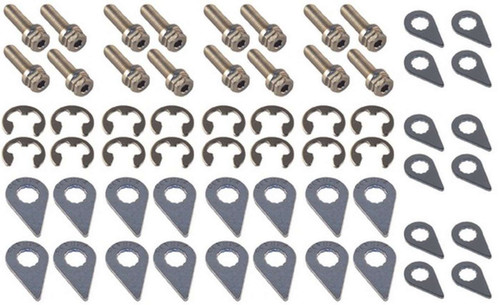 Header Bolt - Locking - 8 mm x 1.25 Thread - 25 mm Long - Hex Head - Steel - Nickel Plated - Ford Modular 1992-2004 - Set of 16