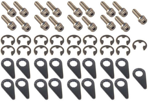 Header Bolt - Locking - 8 mm x 1.25 Thread - 25 mm Long - Hex Head - Steel - Nickel Plated - Mopar Gen III Hemi - Set of 17
