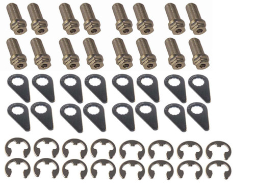 Header Bolt - Locking - 10 mm x 1.25 Thread - 25 mm Long - Hex Head - Steel - Nickel Plated - Ford Coyote - Set of 16